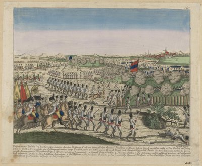 Truppe francesi e russe sulla collina di Zürichberg nella Prima Battaglia di Zurigo, c. 1810 da Unbekannt