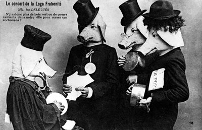 Cartolina francese anti-massonica, 20° secolo da Unbekannt