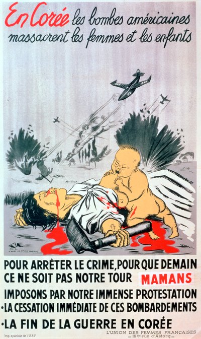 Poster francese contro la guerra di Corea, 1950 da Unbekannt