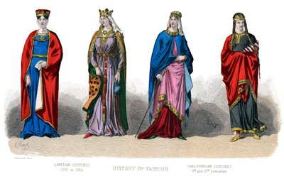 Costume francese: Capetingio, Carolingio, 1882 da Unbekannt