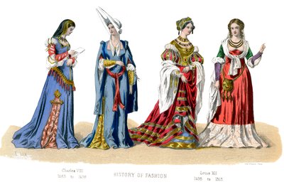 Costume francese: Carlo VIII, Luigi XII, 1882 da Unbekannt