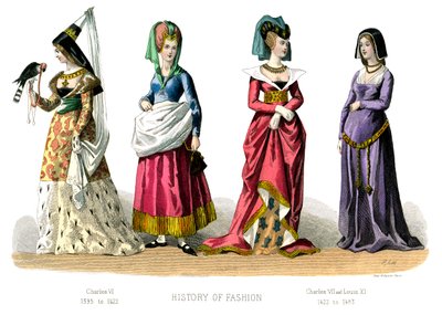 Costume francese: Carlo VI, Carlo VII, Luigi XI, 1882 da Unbekannt