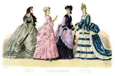 Costume francese: Napoleone III, mode attuali, 1882 da Unbekannt
