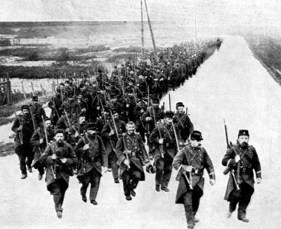 Fanteria francese, rinforzi per gli alleati, Prima Guerra Mondiale, 1914 da Unbekannt