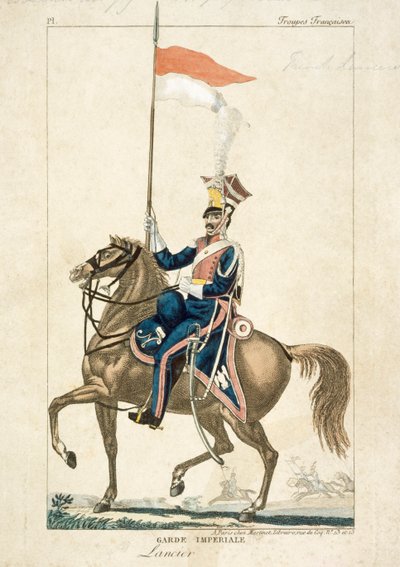 Lanciere francese della Guardia Imperiale, Guerre Napoleoniche, c1815 da Unbekannt