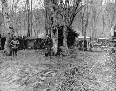 Area di riposo francese e cucina da campo dietro le linee, Prima Guerra Mondiale, 1915 da Unbekannt