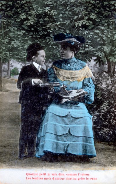 Cartolina romantica francese, c1900 da Unbekannt