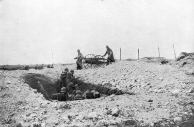 Soldati francesi in una trincea, Seconda Battaglia della Champagne, Francia da Unbekannt