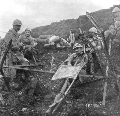 Truppe francesi dopo la cattura di Souchez, Pas-de-Calais, Francia, 28 ottobre 1915 da Unbekannt