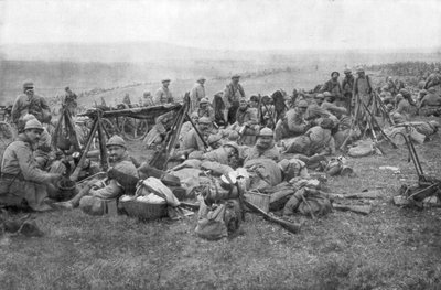 Truppe francesi a riposo, Verdun, Francia, 1916 da Unbekannt