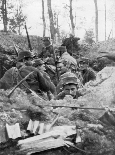Truppe francesi nel sistema di trincee di Calonne, Francia, luglio 1915 da Unbekannt
