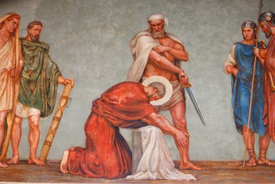 Affresco nella chiesa di San Paolo: martirio di San Paolo, Lione, Francia da Unbekannt