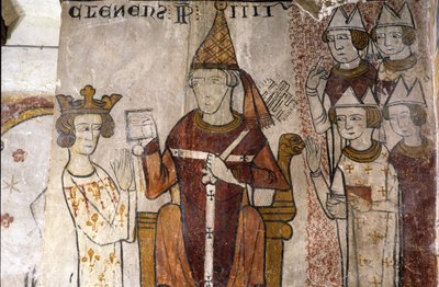 Affresco della Torre Ferrande a Pernes-les-Fontaines (Pernes les Fontaines, Vaucluse (84)) del XIII secolo: Carlo I d