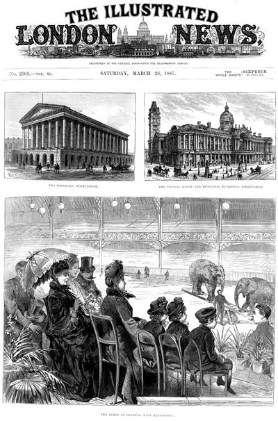 Prima pagina di The Illustrated London News, 1887 da Unbekannt