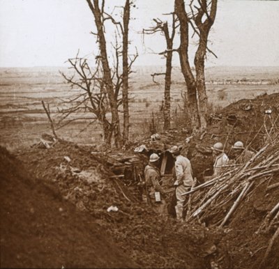 Linea del fronte, Les Éparges, Francia settentrionale, c1914-c1918 da Unbekannt