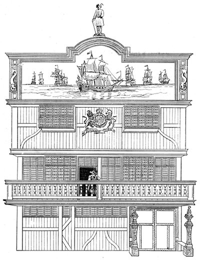 Facciata della vecchia East India House, Londra, 1894 da Unbekannt