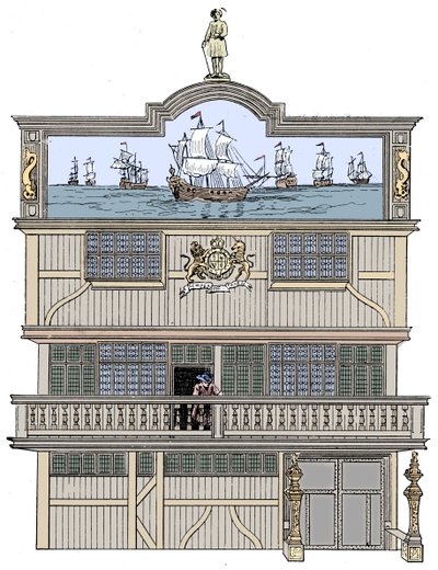 Fronte della vecchia East India House, Londra da Unbekannt