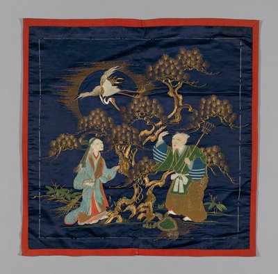 Fukusa Copertura Regalo, Giappone, tardo periodo Edo 1789-1868 periodo Meiji 1868-1912, fine XIX secolo da Unbekannt
