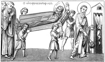 Funerale a St Césaire, 9° secolo, 1849 da Unbekannt