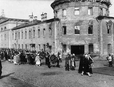 Processione funebre del poeta Alexander Blok, Pietrogrado, Russia, 10 agosto 1921 da Unbekannt