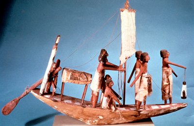Barca funeraria di legno dipinto, IX dinastia, Antico Egitto, 2232-2140 a.C. da Unbekannt