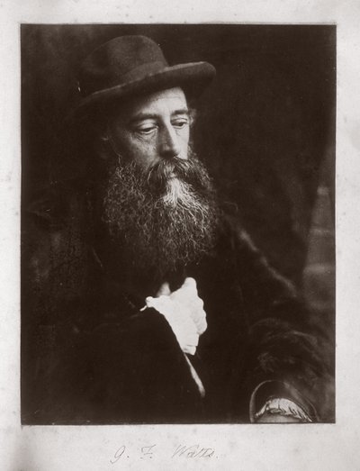 G F Watts con cappello da Unbekannt