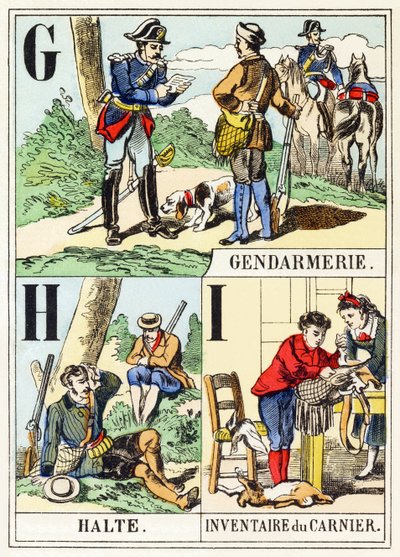 G H I : Gendarmeria, Sosta, Inventario del carniere - L