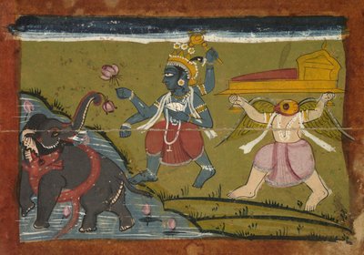 Gajendra Moksha: La Salvezza del Re degli Elefanti, 1800s da Unbekannt