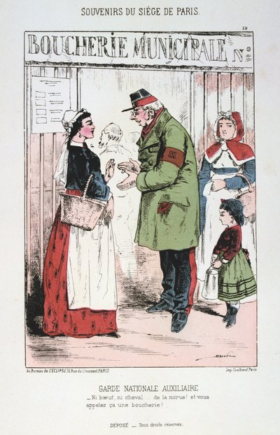 Garde Nationale Auxiliaire, Assedio di Parigi, Guerra Franco-Prussiana, 1870-1871 da Unbekannt