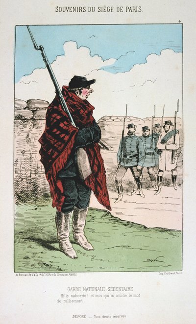 Garde Nationale Sedentaire, Assedio di Parigi, 1870-1871 da Unbekannt