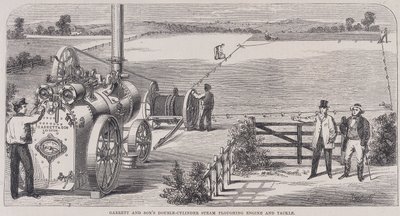 Motore a vapore a doppio cilindro Garrett & Sons e attrezzatura, c1862 da Unbekannt