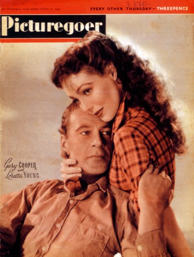 Gary Cooper 1901-1961 e Loretta Young 1913-2000, attori americani, 1945 da Unbekannt