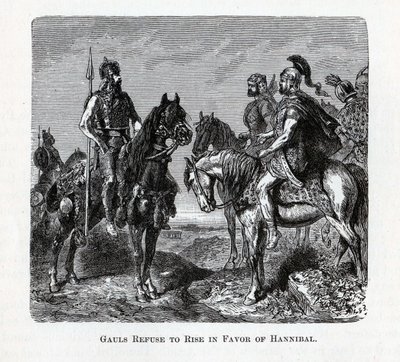 I Galli si rifiutano di sollevarsi in favore di Annibale, 1882 da Unbekannt