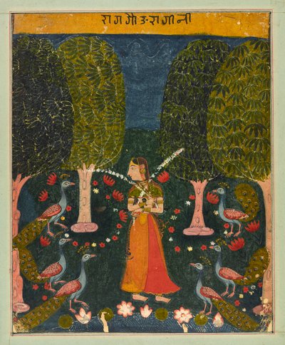 Gauri Ragini, foglio da un Ragamala da Unbekannt