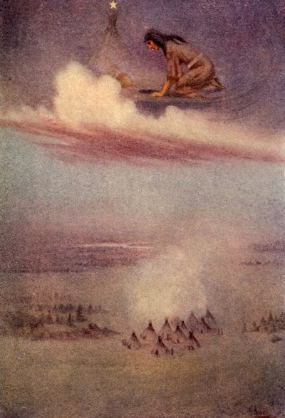 Guardando in basso, vide il campo dei Piedi Neri, 1914 da Unbekannt