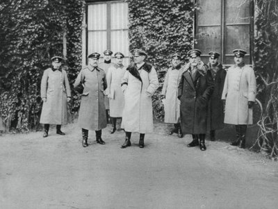 Generale Alexander von Kluck e altri ufficiali, Prima Guerra Mondiale, 1915 da Unbekannt