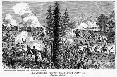 La vittoria del generale Johnson, vicino a Crown Point, 1755, 1877 da Unbekannt