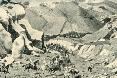 Il generale Roberts attaccato dai ghilzai nel passo di Shutargardan, 27 settembre 1879 da Unbekannt