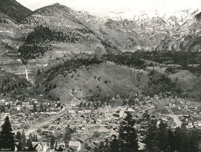 Veduta generale di Ouray e delle Montagne Rocciose, USA, 1895 da Unbekannt