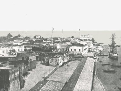 Veduta generale della capitale, Zanzibar, 1895 da Unbekannt