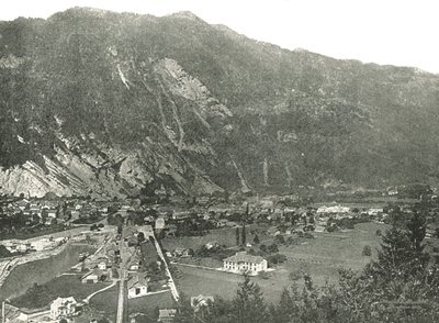 Veduta generale della città di Interlaken, Svizzera, 1895 da Unbekannt