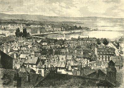 Ginevra, vista verso il lago da Unbekannt