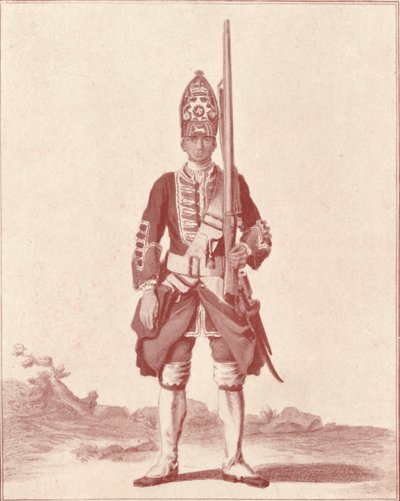 Gentiluomo, i 7° Royal Fusiliers 1742, 1742 1909 da Unbekannt