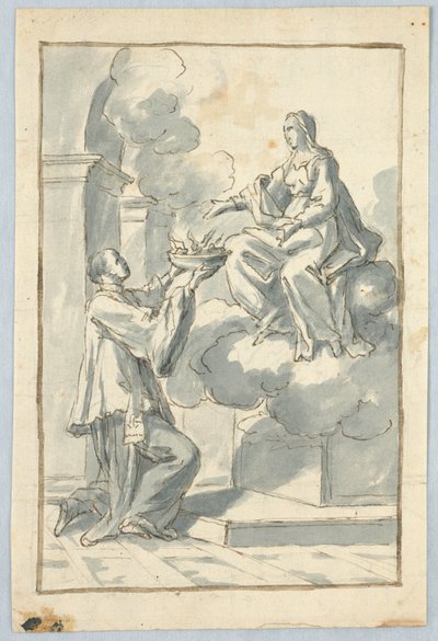 Sacerdote in Ginocchio, XVII-XIX secolo da Unbekannt