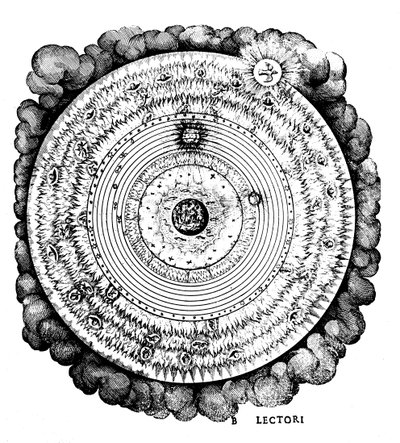 Universo geocentrico o centrato sulla Terra, c. 1617 da Unbekannt