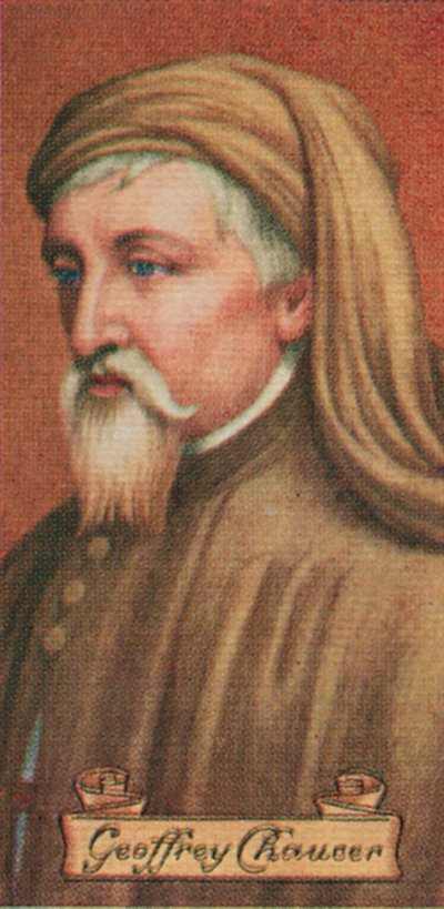 Geoffrey Chaucer, tratto da una serie di carte da sigarette, 1935 da Unbekannt