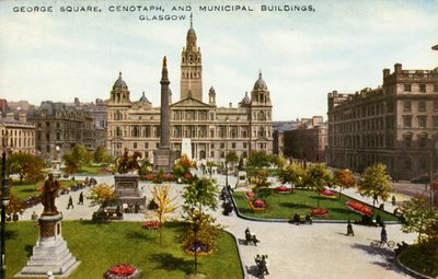 George Square, Cenotafio e Edifici Municipali, Glasgow, fine XIX-inizio XX secolo da Unbekannt