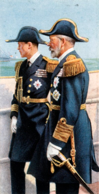Giorgio V e il Principe di Galles che rivedono la flotta, 26 luglio 1924, c1935 da Unbekannt