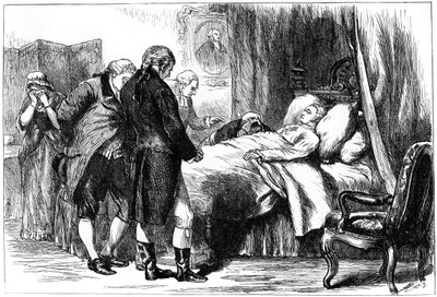 George Washington sul letto di morte, Mount Vernon, Virginia, USA, 1799 da Unbekannt