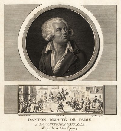 Georges Danton, Deputato di Parigi alla Convenzione Nazionale, giustiziato nel 1794 da Unbekannt